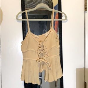 Light Orange Tie-Together Tank Top